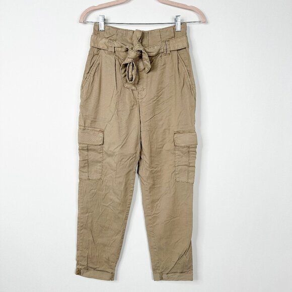 2/$30 White House Black Market Extra High-Rise Tapered Ankle Cargo Pants #A0140 - Picture 3 of 10